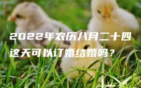 2022年农历八月二十四这天可以订婚结婚吗？