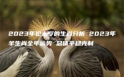 2023年犯太岁的生肖分析 2023年羊生肖全年运势 总体平稳克制