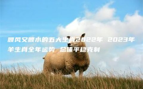 顺风又顺水的五大生肖2022年 2023年羊生肖全年运势 总体平稳克制