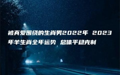 被真爱围绕的生肖男2022年 2023年羊生肖全年运势 总体平稳克制