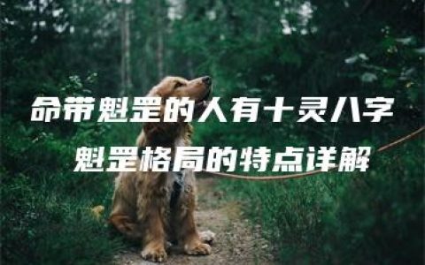 命带魁罡的人有十灵八字  魁罡格局的特点详解