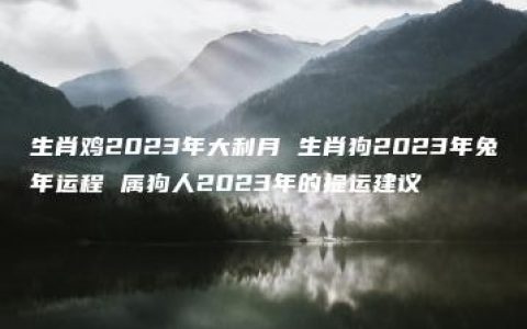 生肖鸡2023年大利月 生肖狗2023年兔年运程 属狗人2023年的提运建议