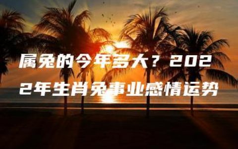 属兔的今年多大？2022年生肖兔事业感情运势