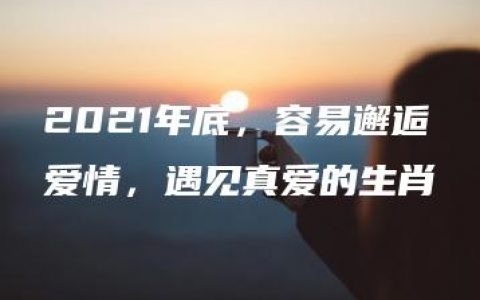 2021年底，容易邂逅爱情，遇见真爱的生肖