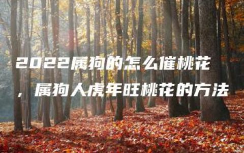 2022属狗的怎么催桃花，属狗人虎年旺桃花的方法