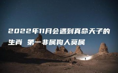 2022年11月会遇到真命天子的生肖 第一非属狗人莫属