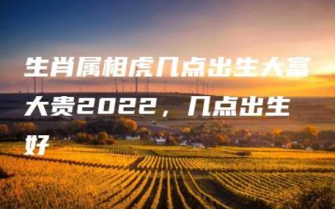 生肖属相虎几点出生大富大贵2022，几点出生好