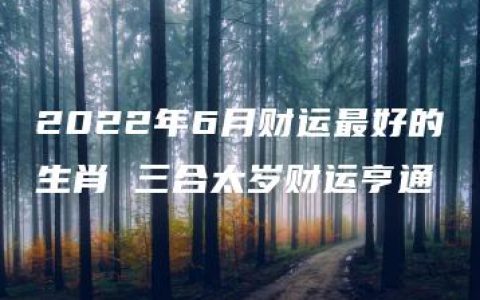 2022年6月财运最好的生肖 三合太岁财运亨通