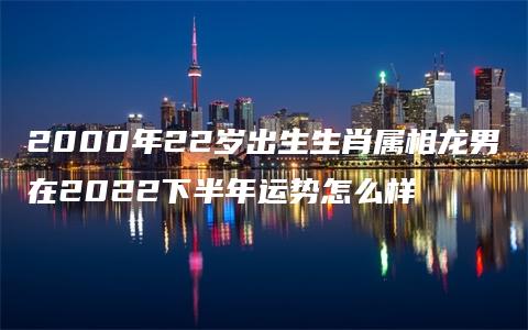 2000年22岁出生生肖属相龙男在2022下半年运势怎么样