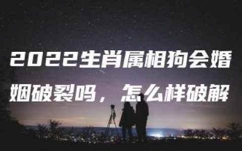 2022生肖属相狗会婚姻破裂吗，怎么样破解