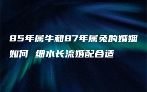 85年属牛和87年属兔的婚姻如何 细水长流婚配合适