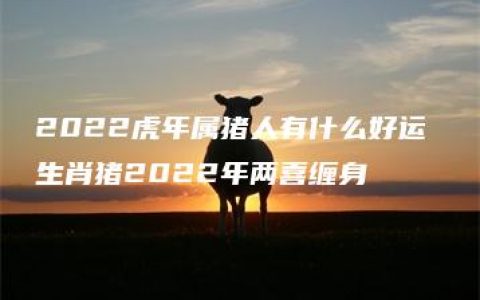 2022虎年属猪人有什么好运 生肖猪2022年两喜缠身