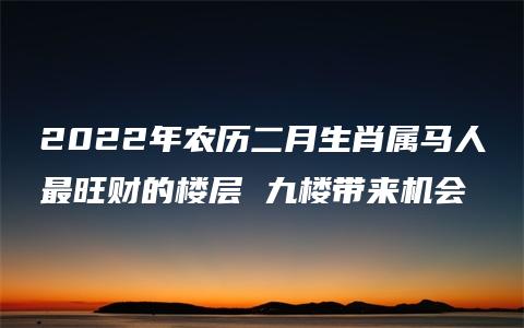 2022年农历二月生肖属马人最旺财的楼层 九楼带来机会