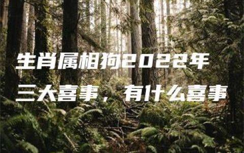 生肖属相狗2022年三大喜事，有什么喜事