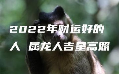 2022年财运好的人 属龙人吉星高照