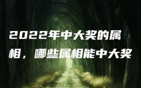 2022年中大奖的属相，哪些属相能中大奖