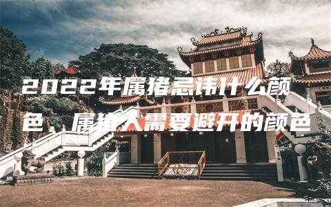 2022年属猪忌讳什么颜色，属猪人需要避开的颜色