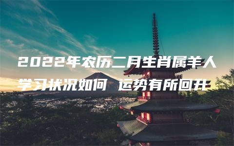 2022年农历二月生肖属羊人学习状况如何 运势有所回升