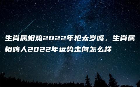 生肖属相鸡2022年犯太岁吗，生肖属相鸡人2022年运势走向怎么样