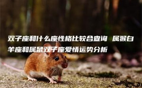 双子座和什么座性格比较合查询 属猴白羊座和属鼠双子座爱情运势分析