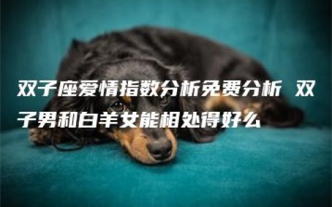 双子座爱情指数分析免费分析 双子男和白羊女能相处得好么