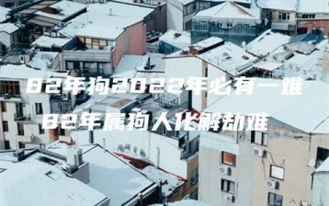 82年狗2022年必有一难 82年属狗人化解劫难