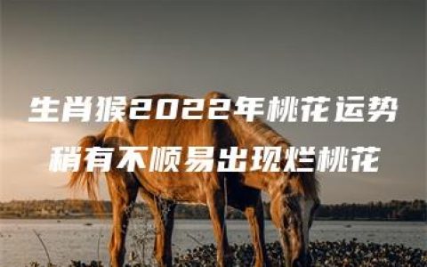 生肖猴2022年桃花运势 稍有不顺易出现烂桃花