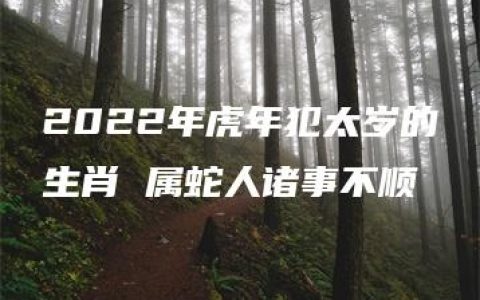 2022年虎年犯太岁的生肖 属蛇人诸事不顺