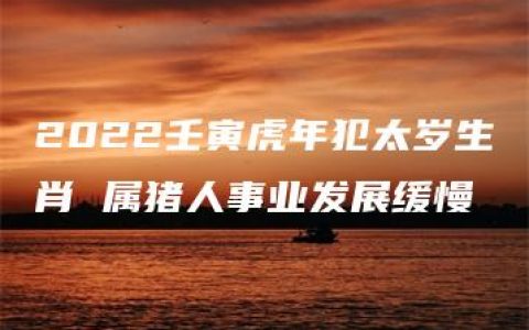 2022壬寅虎年犯太岁生肖 属猪人事业发展缓慢