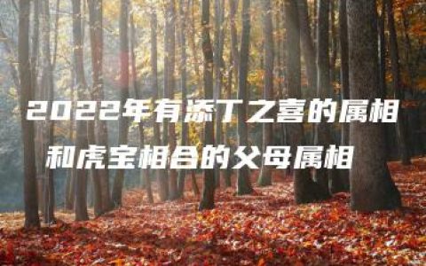 2022年有添丁之喜的属相 和虎宝相合的父母属相