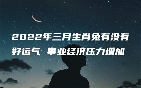 2022年三月生肖兔有没有好运气 事业经济压力增加