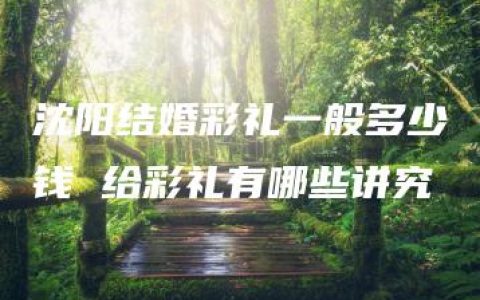 沈阳结婚彩礼一般多少钱 给彩礼有哪些讲究