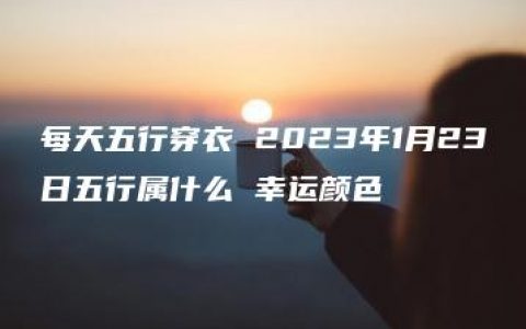 每天五行穿衣 2023年1月23日五行属什么 幸运颜色