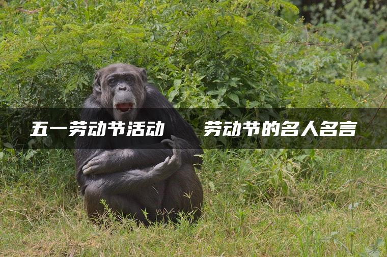 五一劳动节活动   劳动节的名人名言