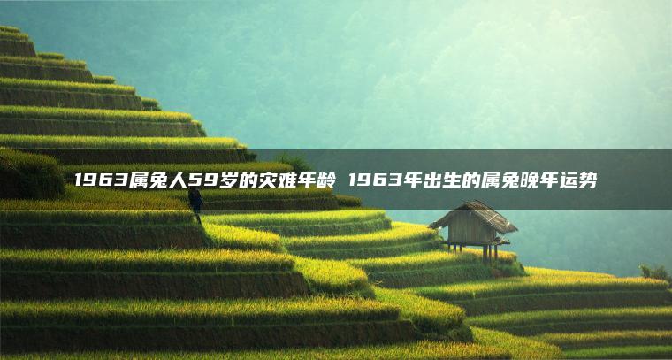 1963属兔人59岁的灾难年龄 1963年出生的属兔晚年运势