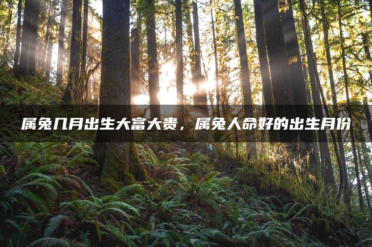属兔几月出生大富大贵，属兔人命好的出生月份