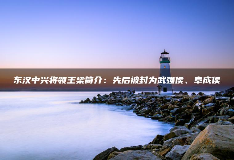 东汉中兴将领王梁简介：先后被封为武强侯、阜成侯