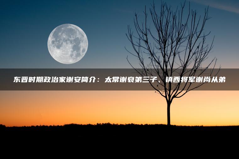 东晋时期政治家谢安简介：太常谢裒第三子、镇西将军谢尚从弟