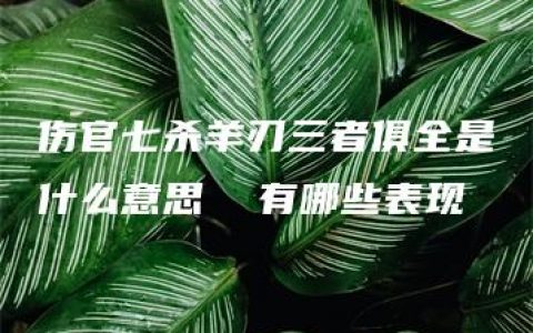 伤官七杀羊刃三者俱全是什么意思  有哪些表现