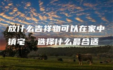 放什么吉祥物可以在家中镇宅  选择什么最合适