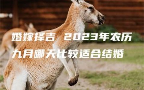 婚嫁择吉 2023年农历九月哪天比较适合结婚