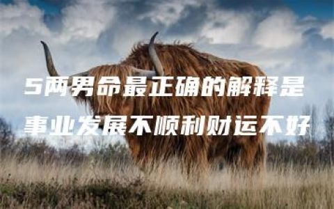 5两男命最正确的解释是事业发展不顺利财运不好