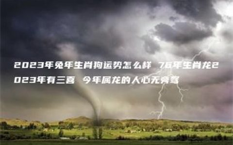 2023年兔年生肖狗运势怎么样 76年生肖龙2023年有三喜 今年属龙的人心无旁骛