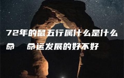 72年的鼠五行属什么是什么命  命运发展的好不好