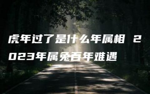 虎年过了是什么年属相 2023年属兔百年难遇