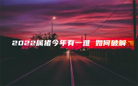 2022属猪今年有一难 如何破解