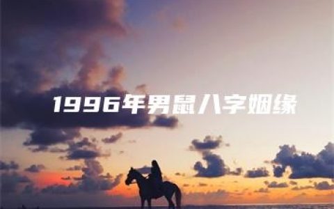 1996年男鼠八字姻缘