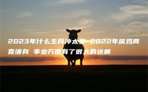 2023年什么生肖冲太岁 2022年属鸡两喜缠身 事业方面有了很大的进展