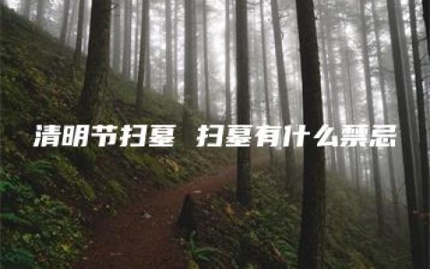 清明节扫墓 扫墓有什么禁忌