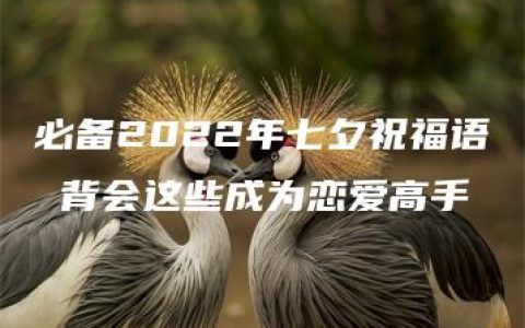 必备2022年七夕祝福语 背会这些成为恋爱高手